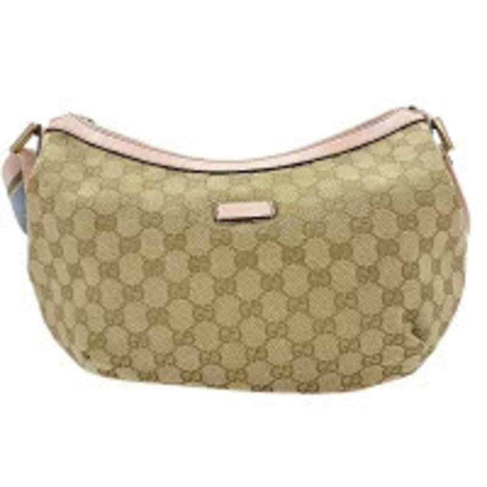 Gucci GG Canvas Shoulder Bag Beige Cream